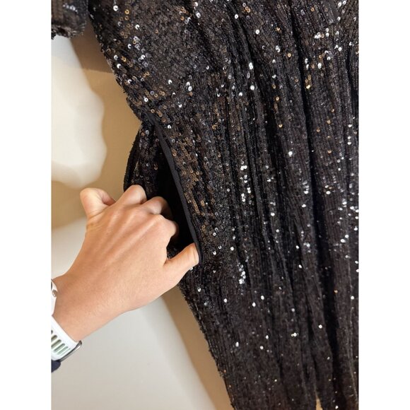 NWT Generation Love Meadow Black Sequin Jumpsuit Sz M $395 [jb] - Picture 8 of 13